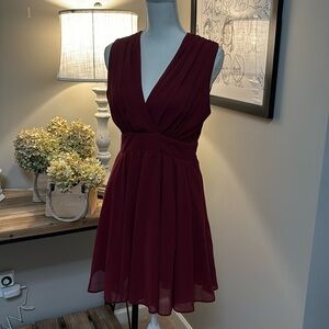 Burgundy TFNC LONDON dress. Brand new with tags. Size Large